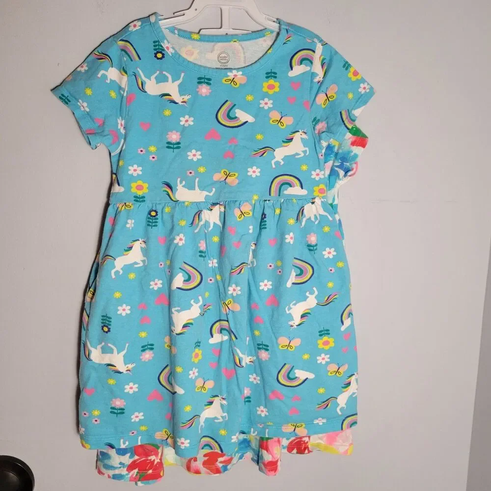 Old Navy & Wonder Nation Lot of 2 Dresses Multi-colored Girls Size 4T